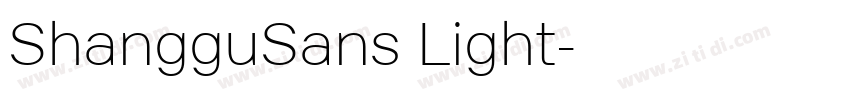 ShangguSans Light字体转换